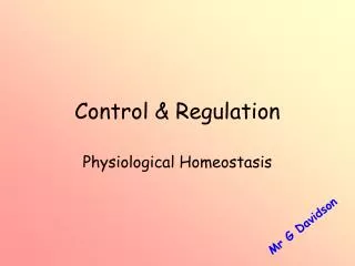 Control &amp; Regulation