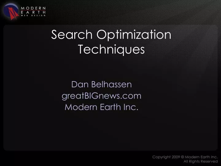 search optimization techniques