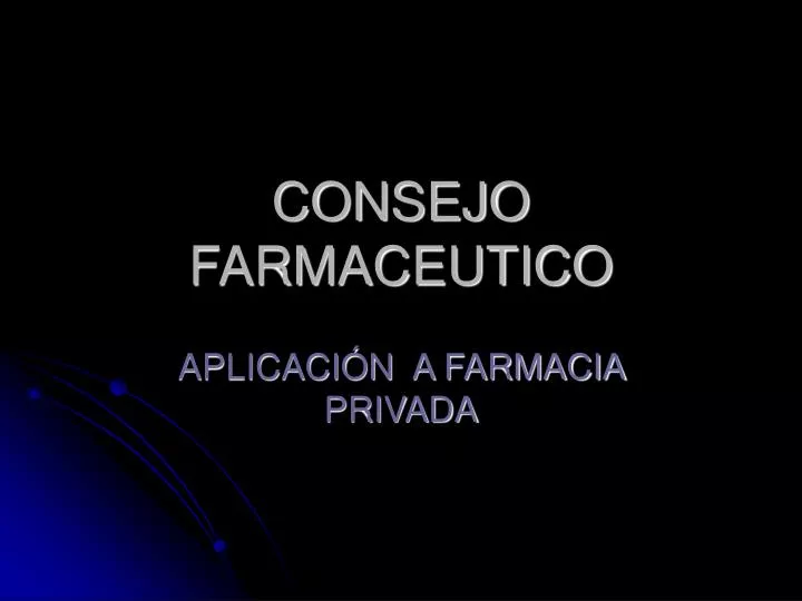 consejo farmaceutico