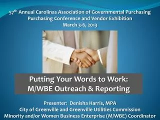 57 th Annual Carolinas Association of Governmental Purchasing