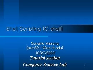 Shell Scripting (C shell)