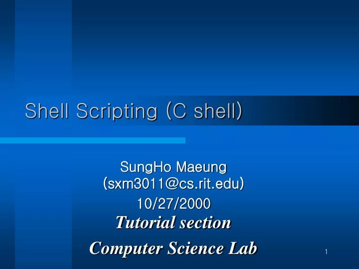 shell scripting c shell