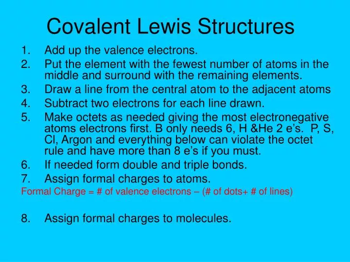 covalent lewis structures