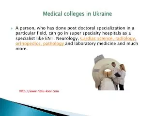 Medical colleges in Ukraine