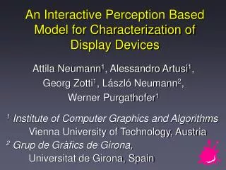 An Interactive Perception Based Model for Characterization of Display Devices