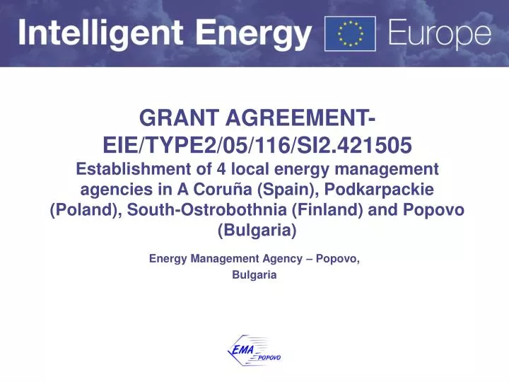 energy management agency popovo bulgaria