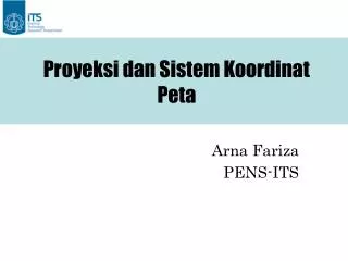 proyeksi dan sistem koordinat peta