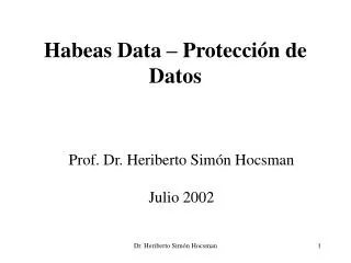 habeas data protecci n de datos