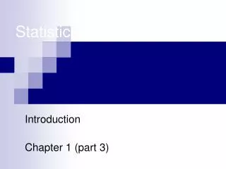 statistics