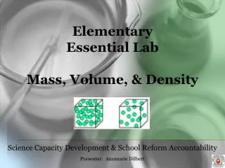 Elementary Essential Lab Mass, Volume, &amp; Density