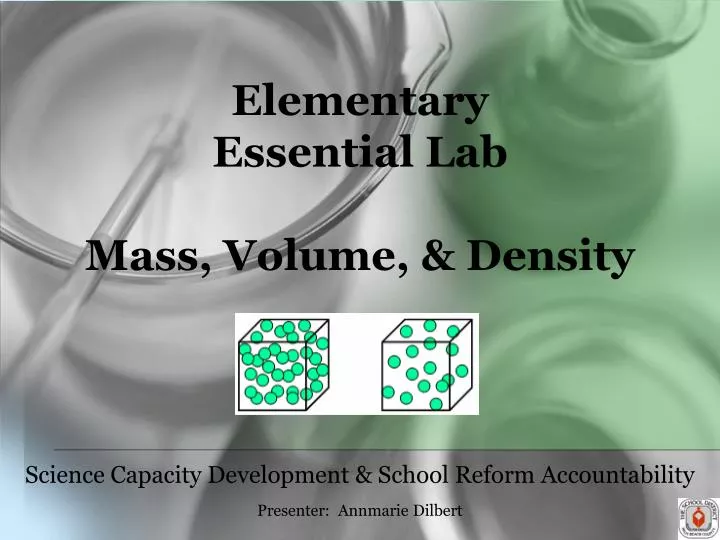 elementary essential lab mass volume density