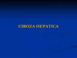ciroza hepatica
