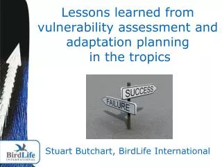 Vulnerability assessments &amp; adaptation planning