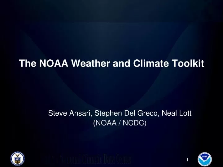the noaa weather and climate toolkit