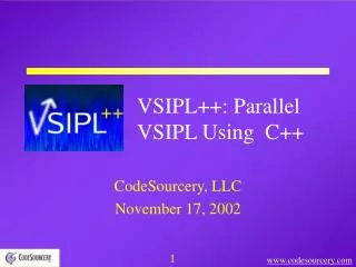 VSIPL++: Parallel VSIPL Using C++