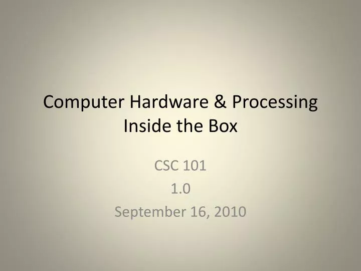 computer hardware processing inside the box