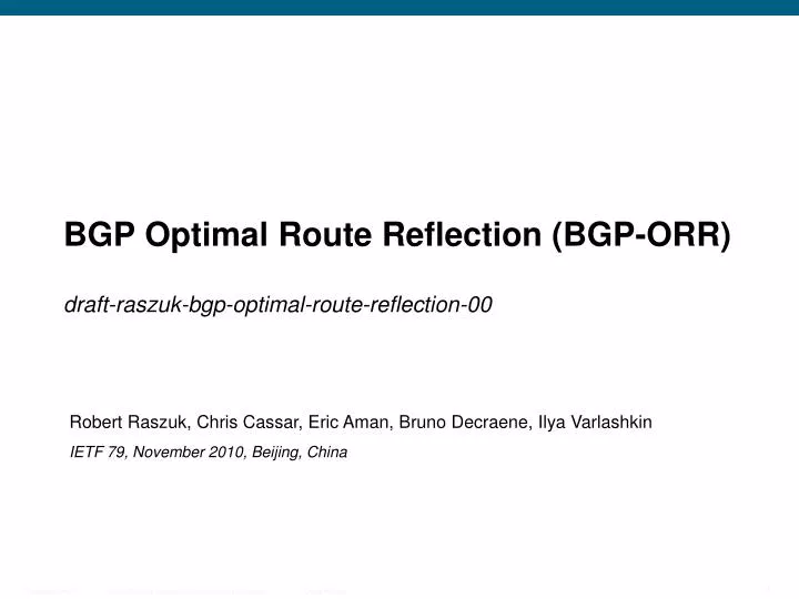 bgp optimal route reflection bgp orr