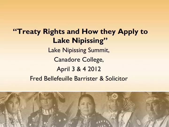 treaty rights and how they apply to lake nipissing
