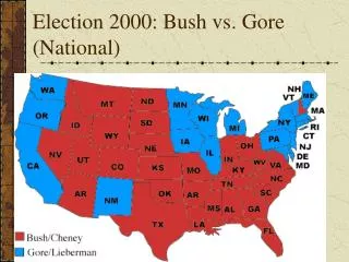 Election 2000: Bush vs. Gore (National)