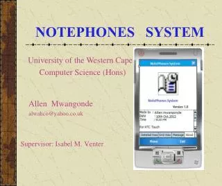 NOTEPHONES SYSTEM