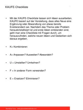 kaufe checkliste