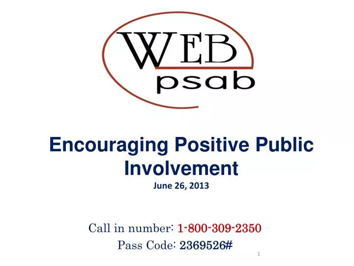encouraging positive public involvement june 26 2013