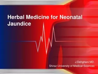 Herbal Medicine for Neonatal Jaundice