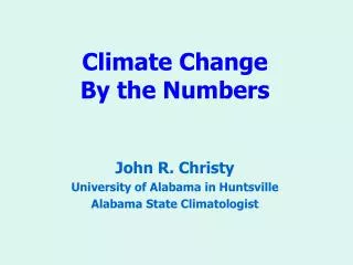 Climate Change By the Numbers