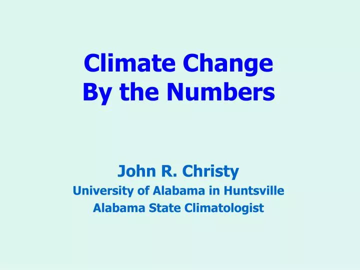 climate change by the numbers