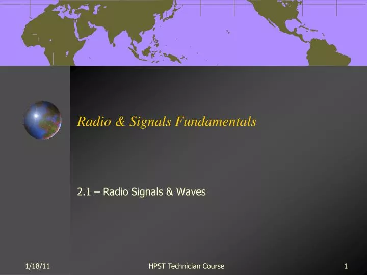 radio signals fundamentals