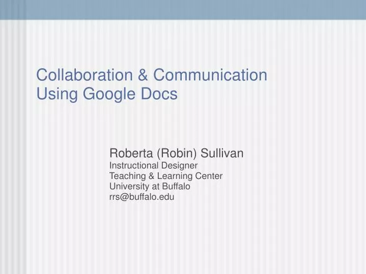 collaboration communication using google docs