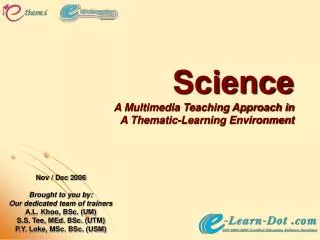 Science A Multimedia Teaching Approach in A Thematic-Learning Environment