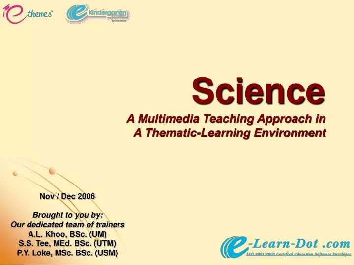 science a multimedia teaching approach in a thematic learning environment