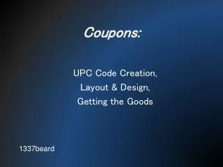 Coupons: