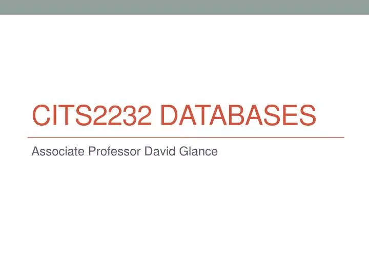 cits2232 databases