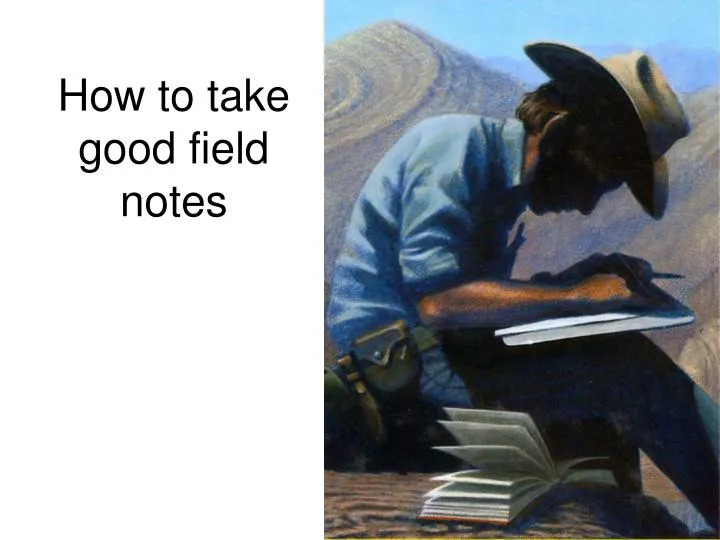 how to take good field notes