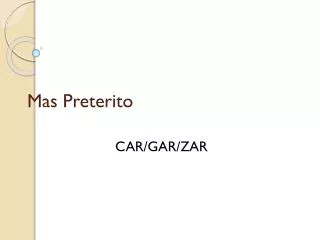 mas preterito