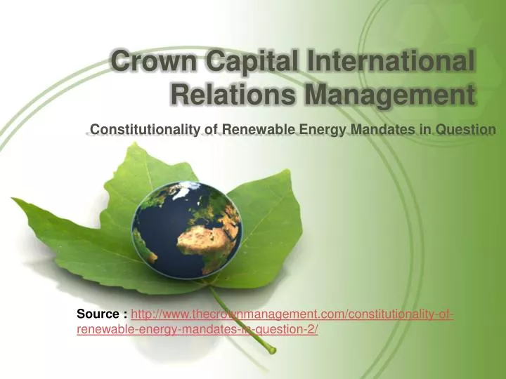 crown capital international relations management