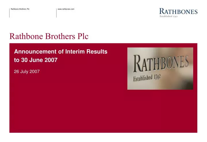 rathbone brothers plc