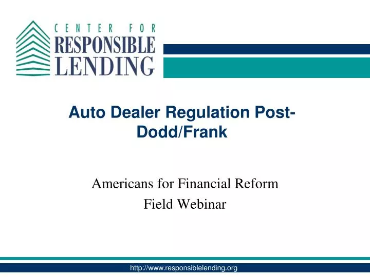 auto dealer regulation post dodd frank