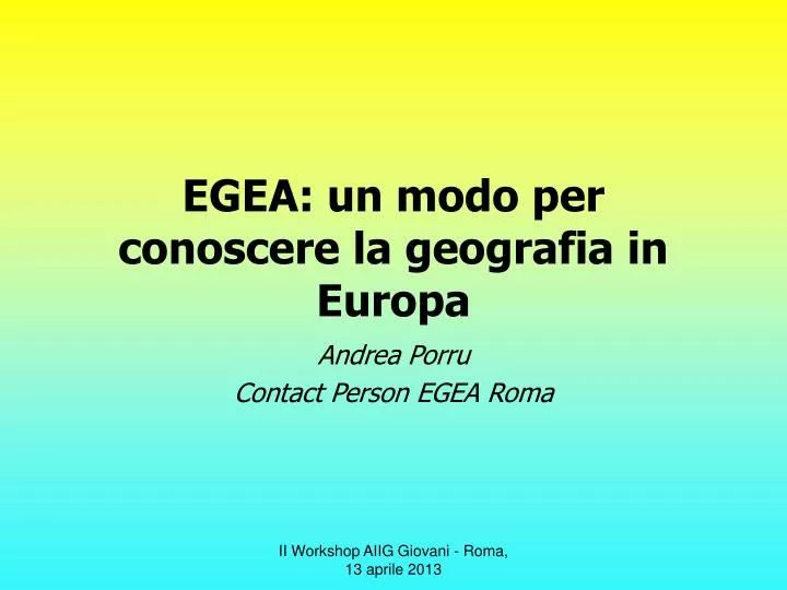 egea un modo per conoscere la geografia in europa