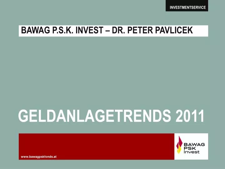 bawag p s k invest dr peter pavlicek