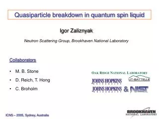 Quasiparticle breakdown in quantum spin liquid