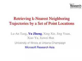 Retrieving k-Nearest Neighboring Trajectories by a Set of Point Locations