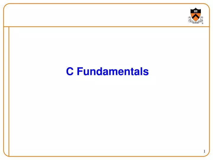 c fundamentals