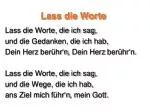 Lass die Worte - slide 1
