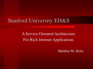 Stanford University EH&amp;S