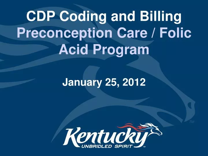 cdp coding and billing preconception care folic acid program