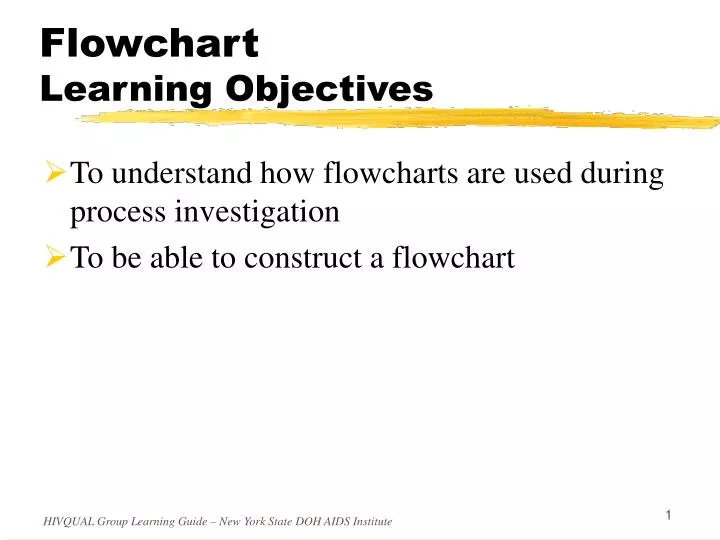 flowchart learning objectives