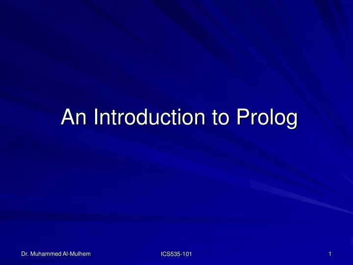 an introduction to prolog